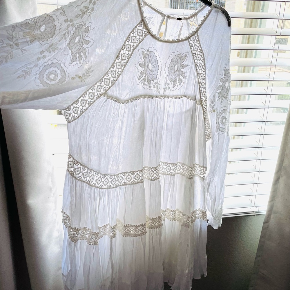 Free People White Peasant Dress